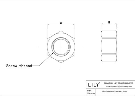 91841A003 | 18-8 Stainless Steel Hex Nuts | LILY Bearing