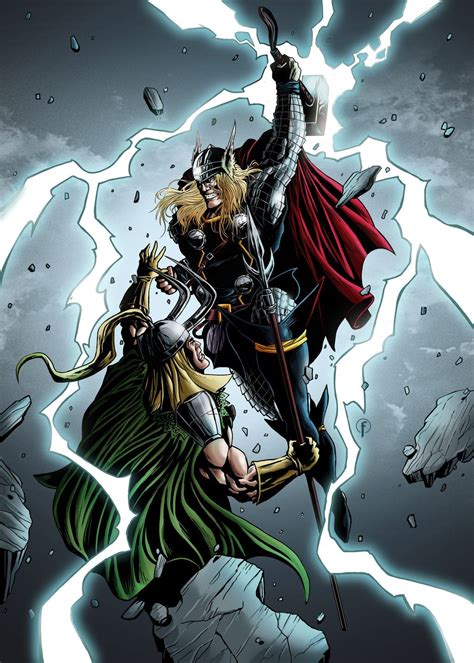 Thor And Loki Fighting Comics