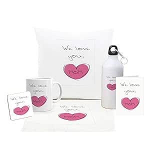 Buy Khakee Mom Theme Cushion with Filler and Coffee Mug with Coaster ...