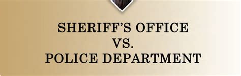 Inaugural Newsletter: Sheriffs v. Police