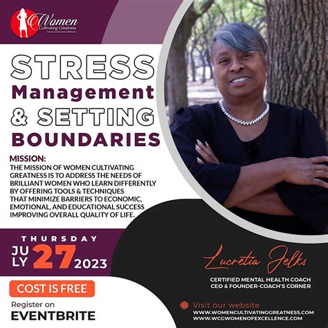 Stress Management & Setting Boundaries, July 27 2023 | Online Event ...