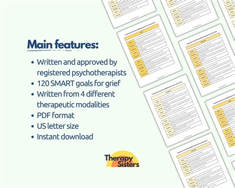 Grief Therapy SMART Goals | Grief and Loss Therapy Interventions ...