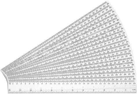 Buy 60 Pack Clear Plastic Ruler, 12 Inch StandardMetric Rulers Straight ...