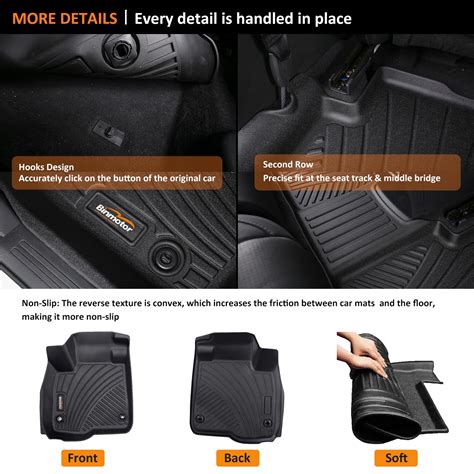 Binmotor-TPE Floor Mats & Cargo Liner Full Set for Kia Forte 2024 2023 ...