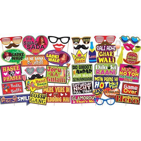 WOBBOX Wedding Props for Bride and Family - Multi Colour (24 Pcs) & (19 ...