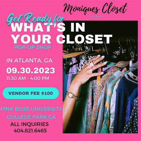 Whats In Your Closet Pop-up Shop ATL, Pink Boss University, College ...