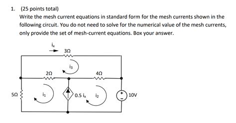 Image result for Mesh Current Equations