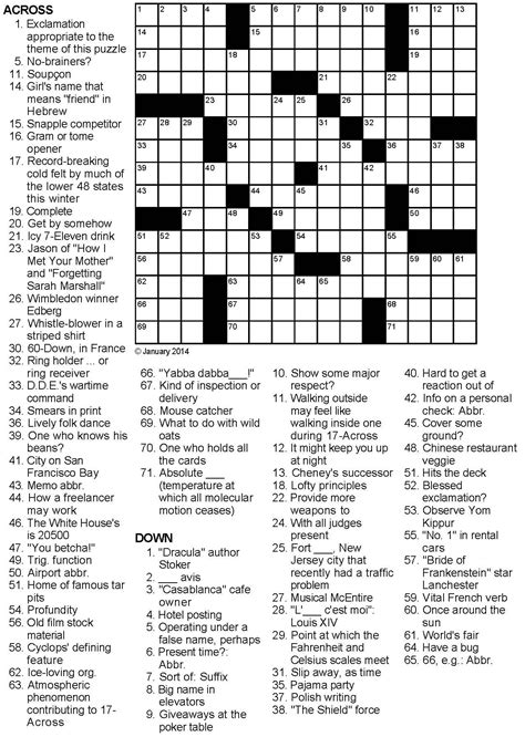 Baby, It's Cold Outside Crossword Puzzle