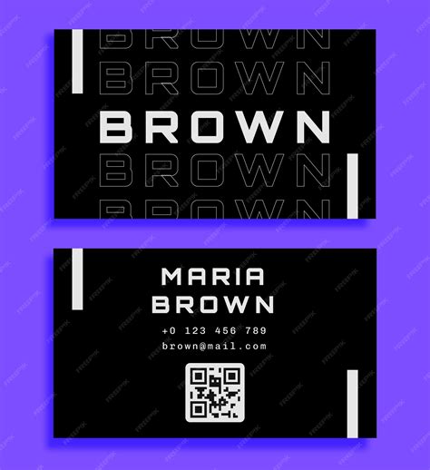 Business Card Template with QR Code 的图像结果