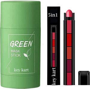 Key Kart Combo of green mask stick and 5in1 lipstick Price in India ...