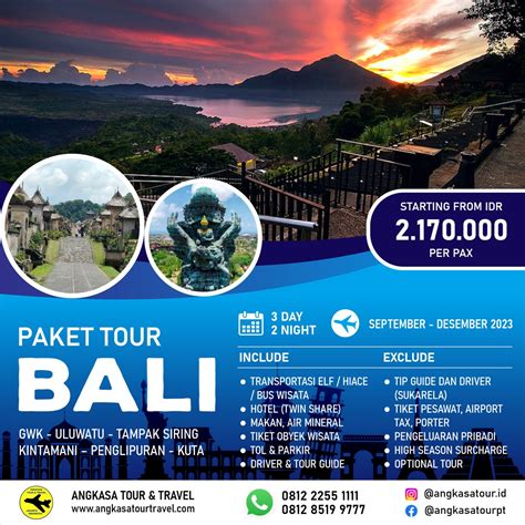 TOUR JAWA BALI LOMBOK OVERLAND 10H - 23 Desember 2023