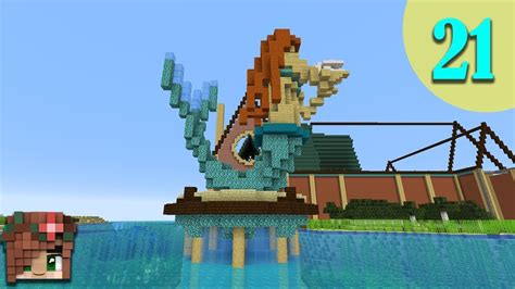 Minecraft Mermaid Statue Tutorial 的图像结果