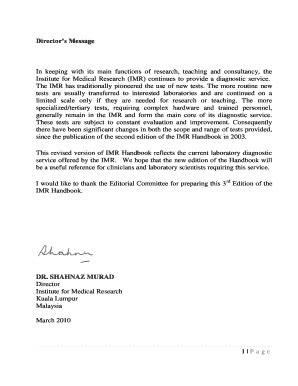 Fillable Online htwu moh gov 1 Page Director's Message In keeping with ...