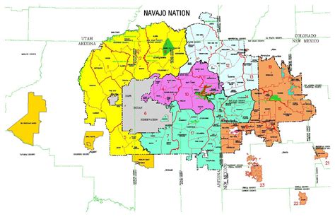 Navajo Nation Reservation Boundaries Map