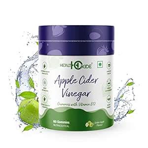 Healthoxide Apple cider vinegar gummies with vitamin B12 for weight ...