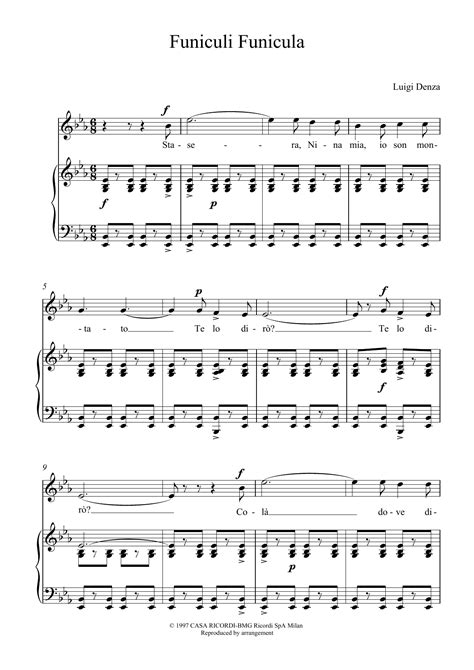 Download Funiculi, Funicula - Luigi Denza | Accordion Sheet Music PDF ...