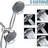 ALTON SHR24500, 4-INCH, 5-Functions, 3-Way Hand & Overhead Shower Combo ...
