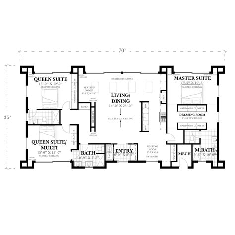 Open Rambler Floor Plans 2 Bed Modern Farmhouse Plan With 2 Car Garage