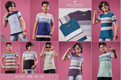Jj 1413 Jolly Joker Diagonal Boys Tshirt Wholesaler India – Kavya Style ...