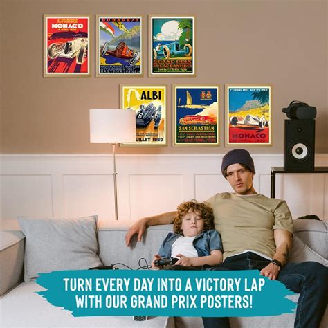 Wallbuddy Set of 6 Grand Prix Posters - Formula, India | Ubuy