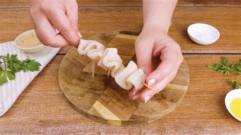 Crispy Baked Squid Skewers Recipe