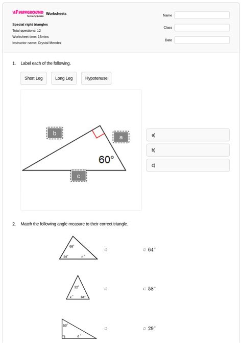 50+ Triangles worksheets for Class 10 on Wayground | Free & Printable