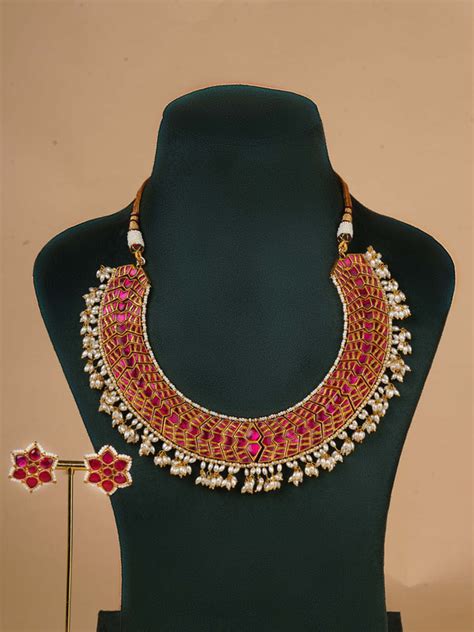 Shop Jadau Kundan Necklace Sets - Bridal Jewellery Sets – Mortantra