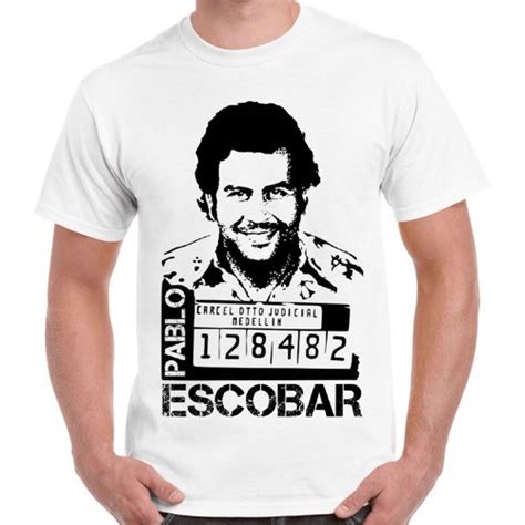 Buy Pablo Escobar Mugshot Colombia Narcos Cocaine Cartel Retro T Shirt ...