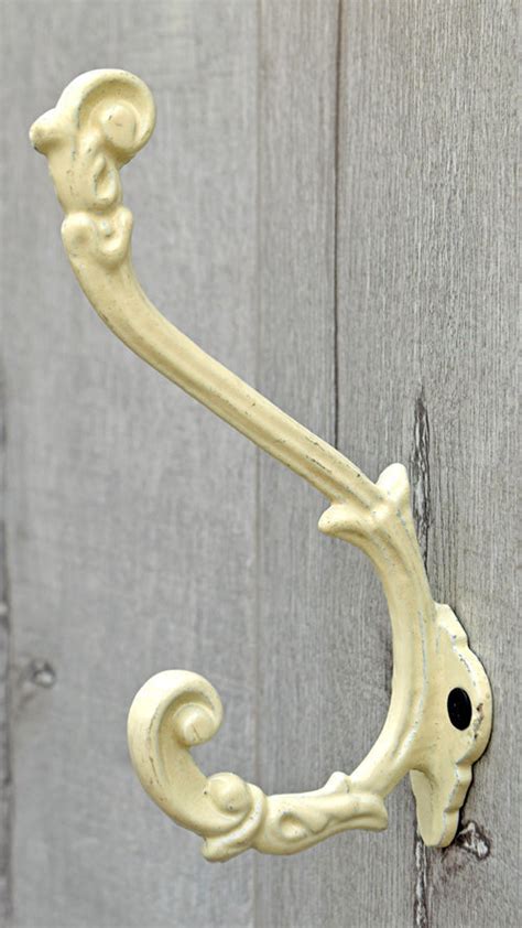 White Dove Cast Iron Coat and Towel Wall Hook – Spruce and Pop