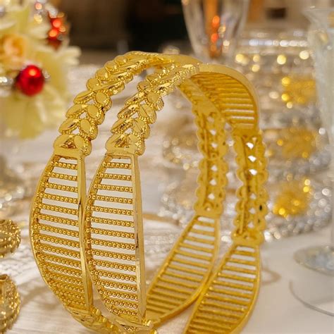 Jewels Kafe One Gram Gold Plated Bangle Set