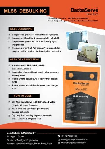 Aerobic Microbial Culture - Bio Culture To Remove Odour From Aeration ...