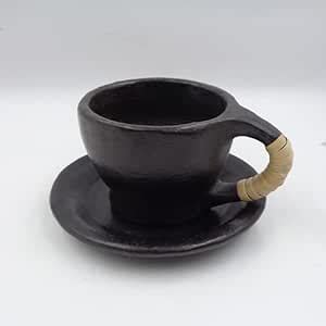 Buy ECOHIND- Tea Cup with Saucer | Longpi Black Pottery from Manipur ...
