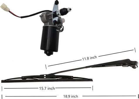 Buy YiCross 12V Universal UTV Polaris Ranger Golf Cart Windshield Wiper ...