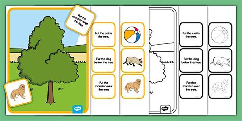 Positional Words Listen and Follow the Directions Activity
