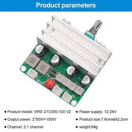 Buy 2x50W + 100W TPA3116D2 2.1-Channel Audio Amplifier | 12–24V DC Module