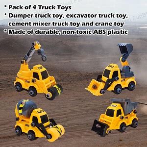 FunBlast DIY Construction Toy - Pack of 4 Truck Toys, Automobile Toys ...