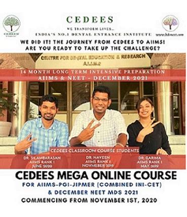 CEDEES Institute | Centre for Excellence in Dental Entrance Examinations