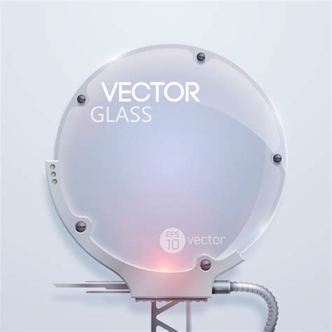 Technology glass round banners | Free Vector