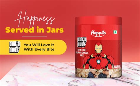 Happilo Marvel Iron Man Edition International Dry Fruit Super Omega Mix ...