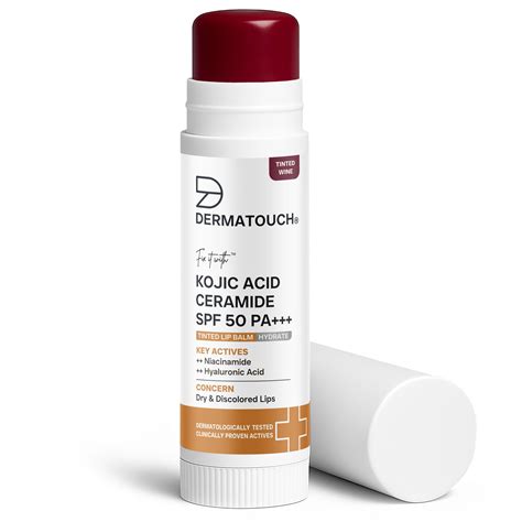 Buy Dermatouch Kojic Acid Ceramide SPF 50 PA+++ Cherry Red Lip Balm ...