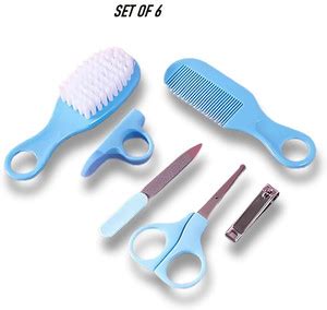 El Syco 6 Piece Set with Hair Brush, Comb, Scissors, Nail Clipper, Baby ...