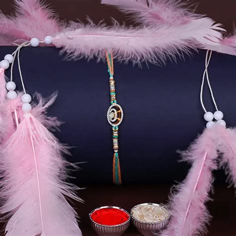 Send Colourful Gem Rakhi for Brother Online | Rakhibazaar.com