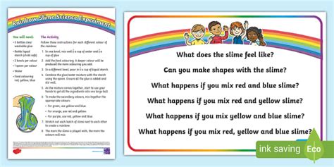 Rainbow Slime Science Experiment