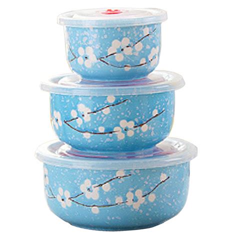 Buy Microwave s with Lid, Japanese Style Blue Ceramics s Set with Lids ...