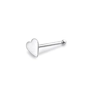 Buy Piercing India Plain Flat Heart Top 22 Gauge ( 0.6MM ) 925 Sterling ...