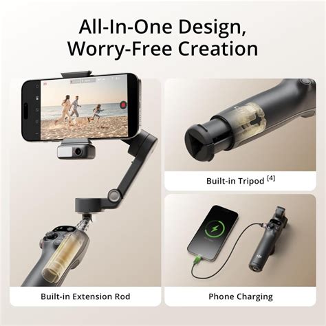 DJI Osmo Mobile 7P Gimbal Stabilizer For Iphone,Android,Native Tracking ...