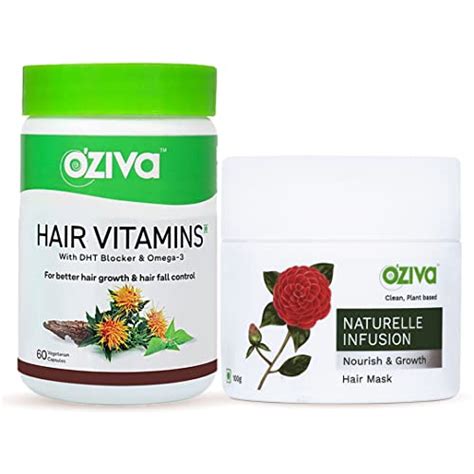 Buy OZiva Hair Vitamins (With DHT Blocker & Omega 3) for Better Hair ...
