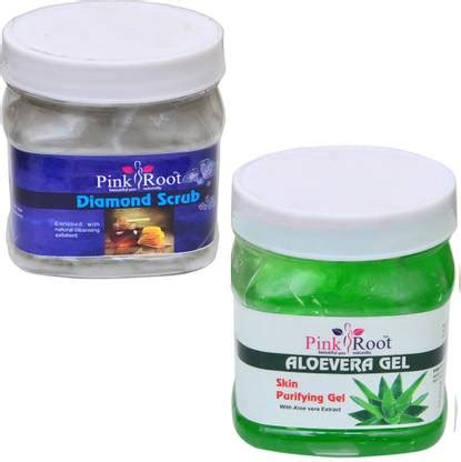 PINKROOT DIAMOND SCRUB 500GM WITH ALOEVERA GEL 500GM Price in India ...