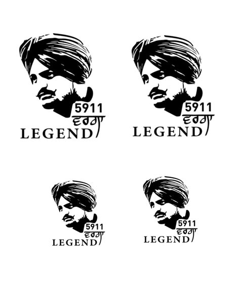 Sidhu MOOSEWALA Stickers Pack of 4 (8×8 & 5×5 inch) | Sidhu MOOSEWALA ...