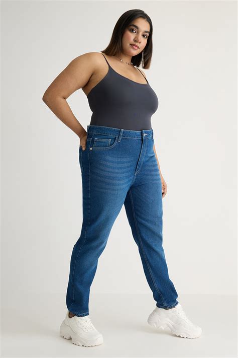 FREAKINS Curve Rich Indigo Skinny Curve Jeans | Timeless Denim Elegance